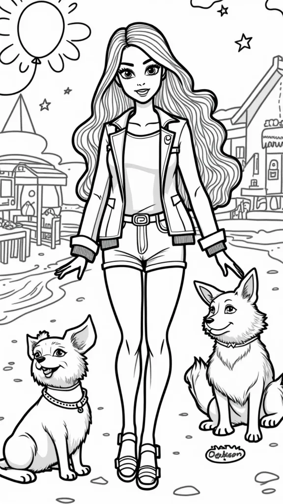 coloriage des pages de barbie